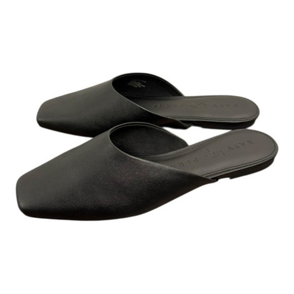 Katy Perry The Evie Mule Textured Nappa Black 6.5 NIB